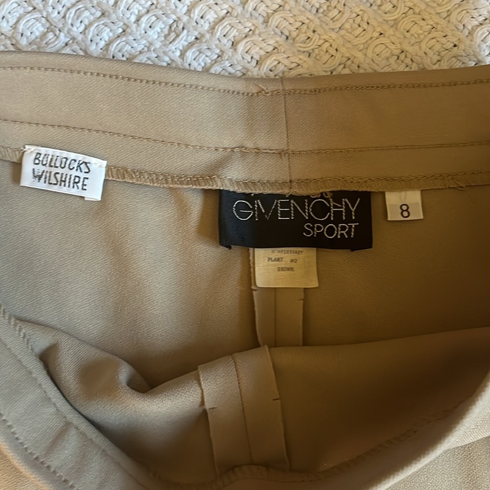 🚫Sold VTG Givenchy Sport Tan beige Hi Rise Knit Pant Sz 8 vintage deadstock w/ta - Picture 7 of 14